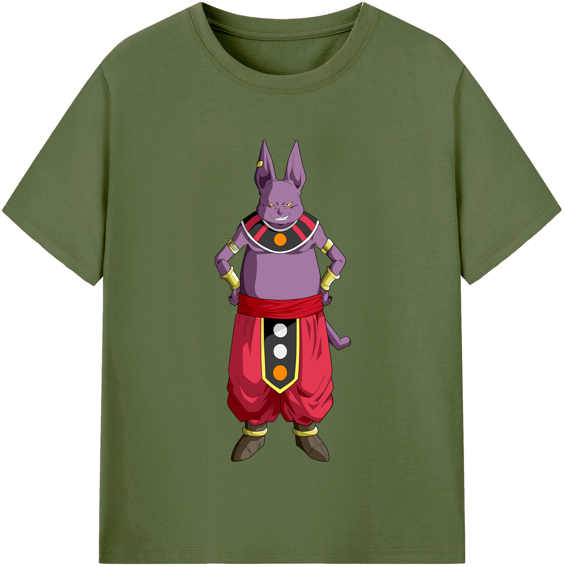 （画像用） ドラゴンボール シャンパ DRAGON BALL Champa 綿100％半袖Tシャツ（フロントプリント）